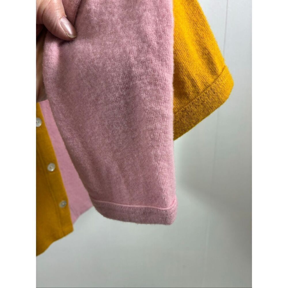 DONNI Revolve NWT Fuzzy Color Block Cardigan in Pink and Orange Size M - Picture 5 of 7